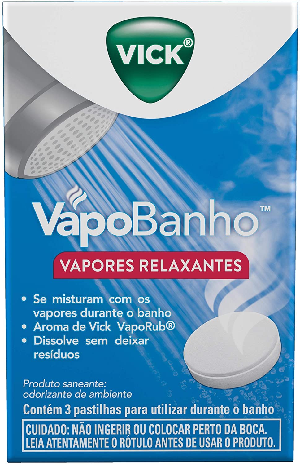 Vick Vapobanho 3 Pastilhas Vapores De Banho Spa Relaxante