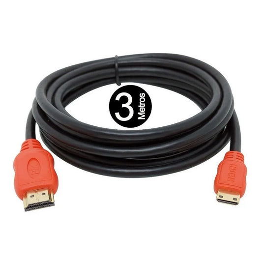 Cabo Mini Hdmi P Hdmi Flexivel 1080p Câmera Filmadora 3mts