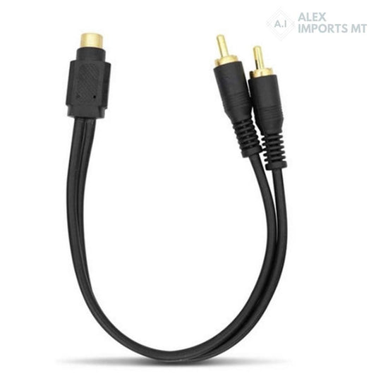 Cabo Rca Femêa Para 2 Cabo Rca Macho - 30Cm Adaptador