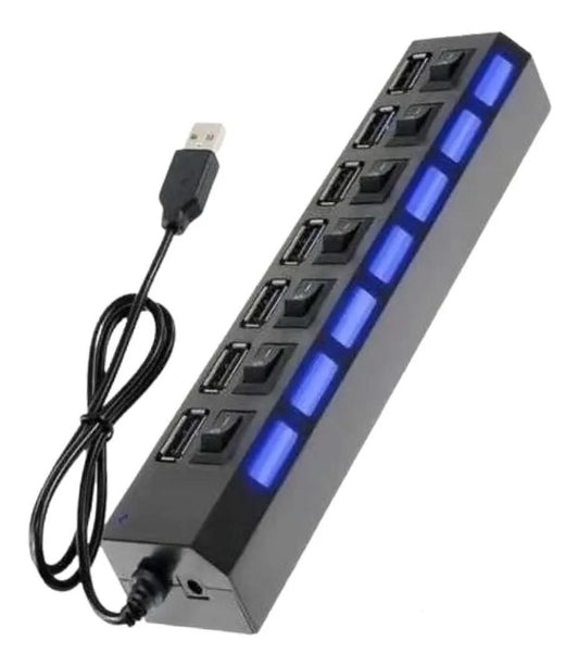 Regua Usb 2.0 Hub 7 Portas Hi-Speed 500Gb