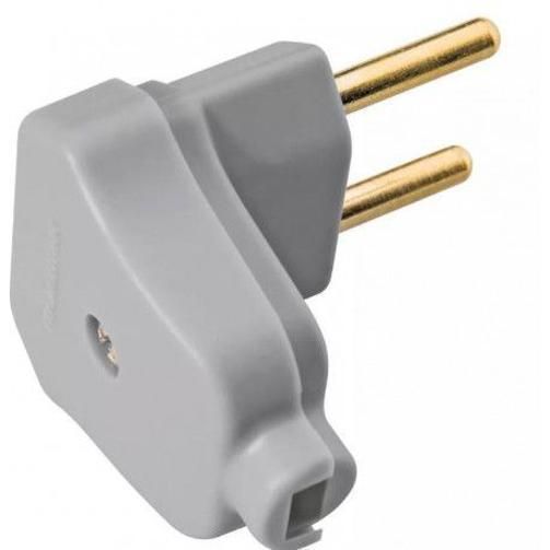 Pino Plug Macho 2P 10A - Cinza - Pld6-2 (2P 10A) - Margirius