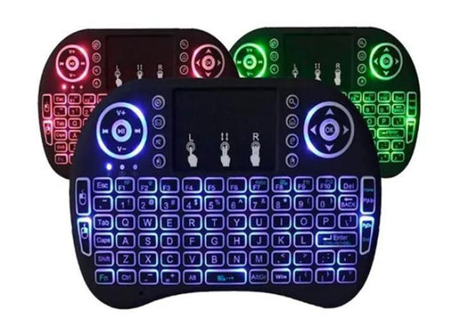 Mini Teclado Keyboard Sem Fio Wireless Iluminado Luz Led