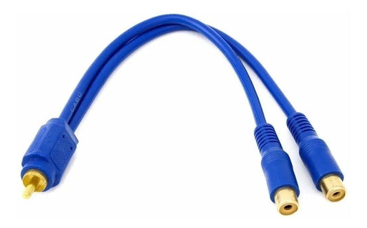 Cabo Y Com 2 Rca Fêmea + 1 Rca Macho 20Cm