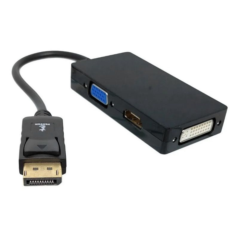 Adaptador Displayport Hdmi/dvi/vga 3x1