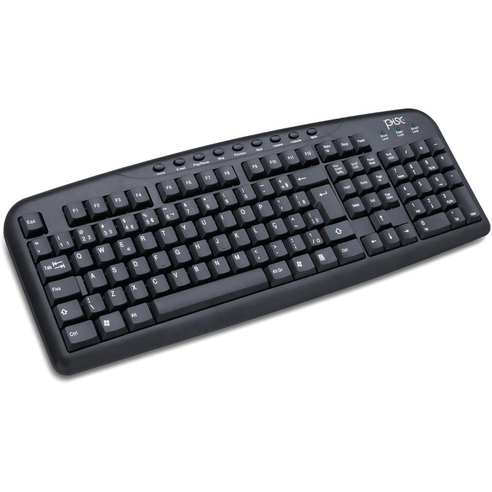 Teclado Ps2 Preto Standard Padrão Abnt Ii Português