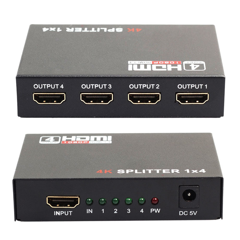 Splitter 4 Saidas Divisor Sinal Hdmi 1X4 4K 2K 3840 X 2160