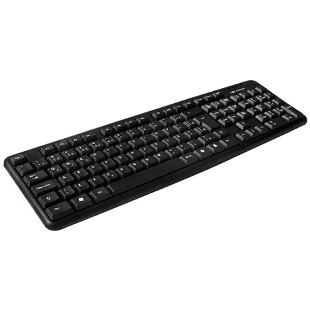 Teclado Usb 2.0 Com Fio Preto Desktop Notebook Automação