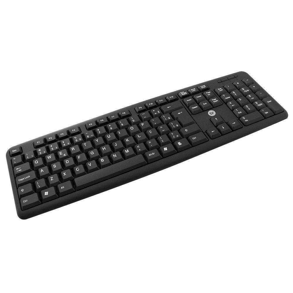 Teclado Ps2 Preto Standard Padrão Abnt Ii Português