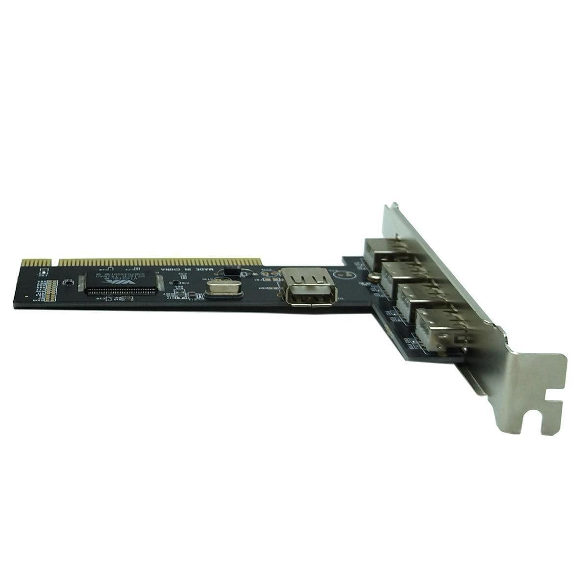 Placa Pci Hub Com 4 Portas Usb 2.0 Computador Pc Lt-P228