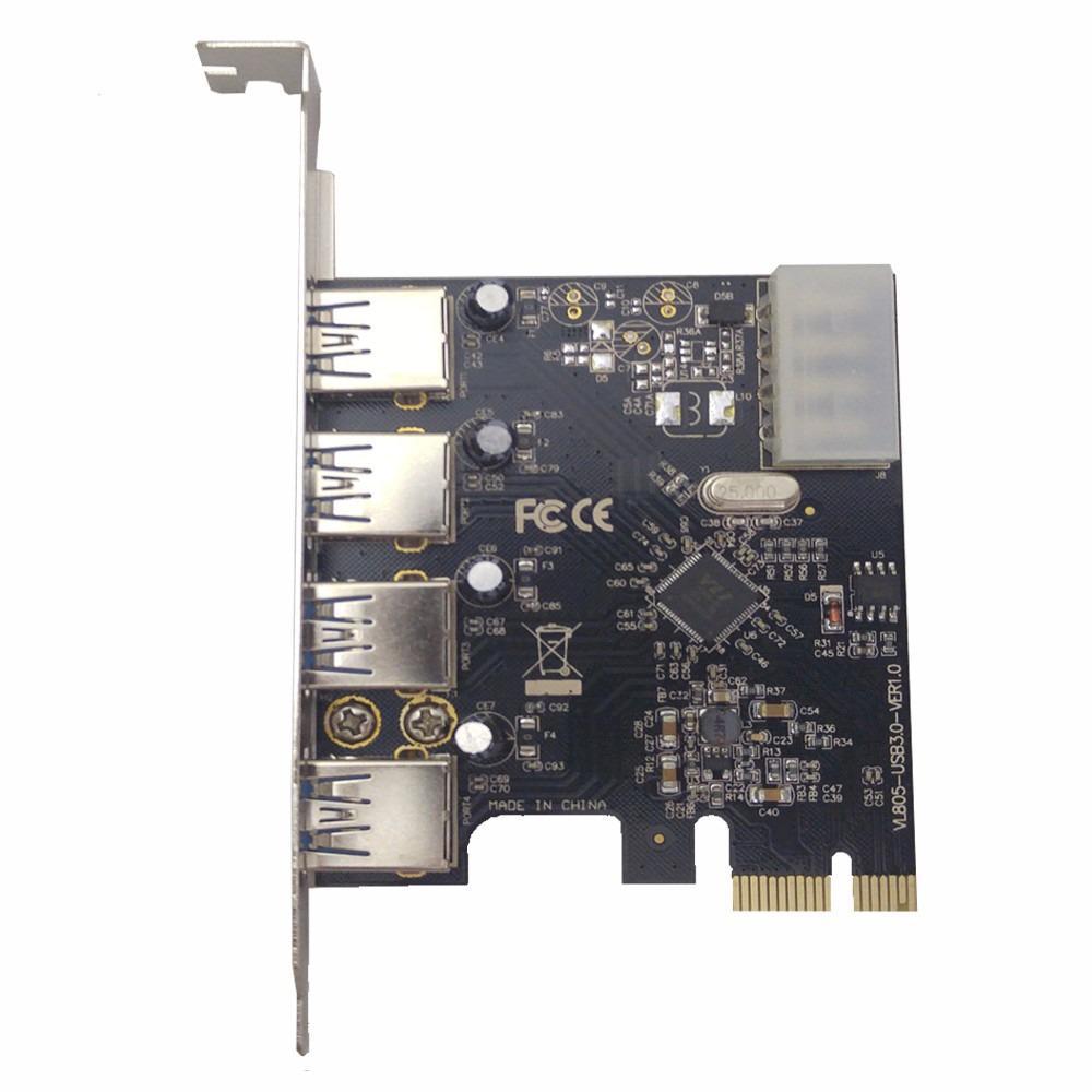 Placa Pci Express Usb 3.0 Ate 5gbps 4 Portas Pci-e