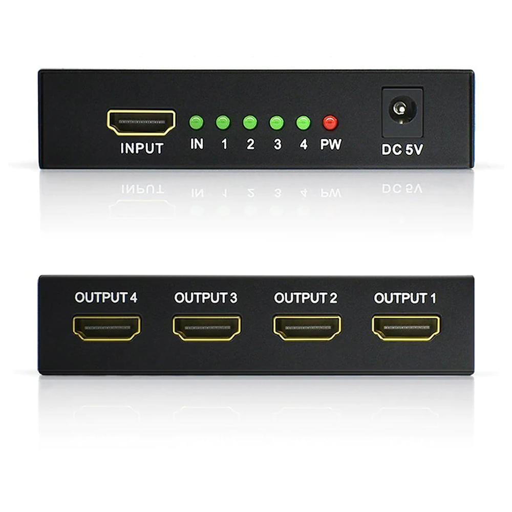 Splitter 4 Saidas Divisor Sinal Hdmi 1X4 4K 2K 3840 X 2160