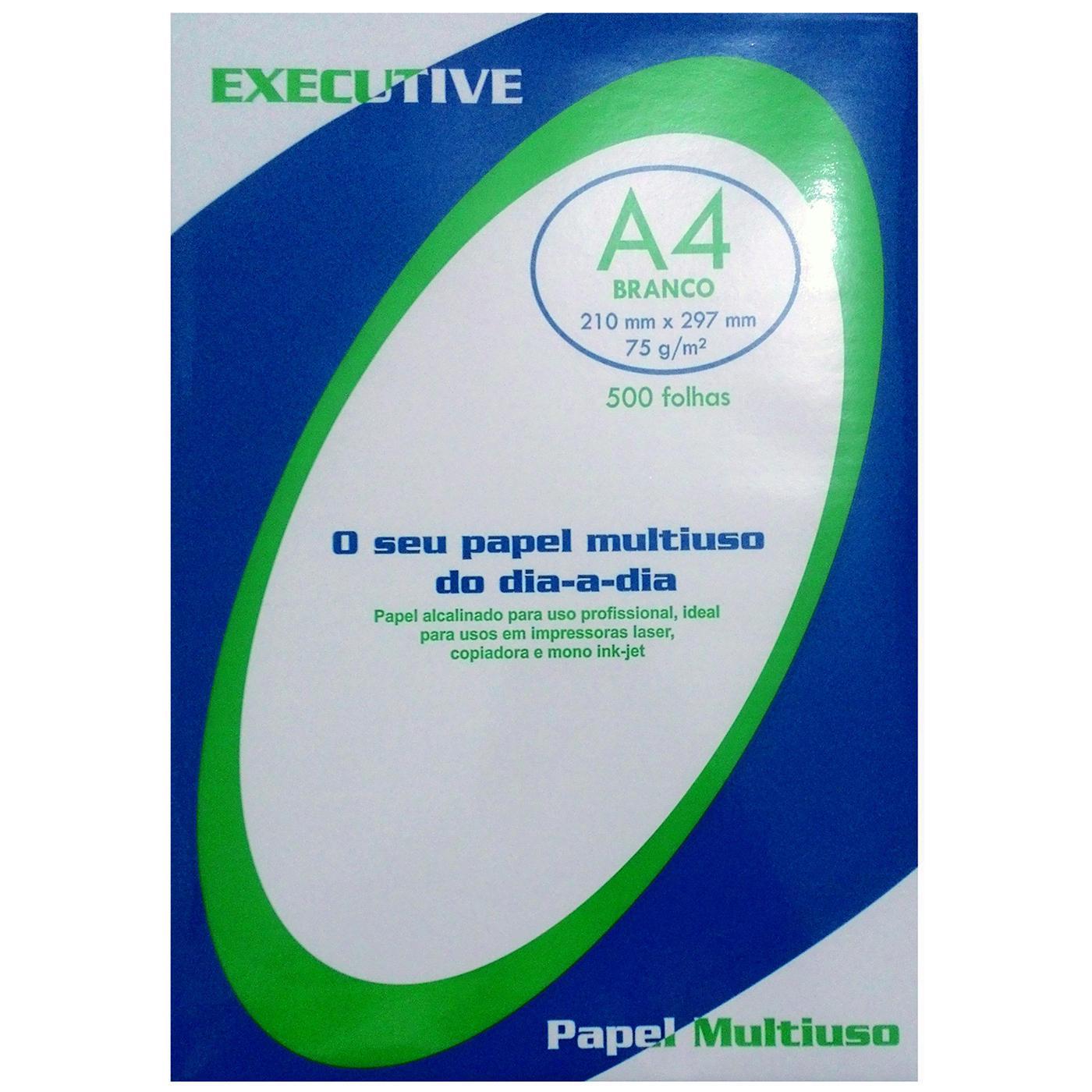 Papel A4 Sulfite Executive 210x297mm 75g Resma 500 folhas