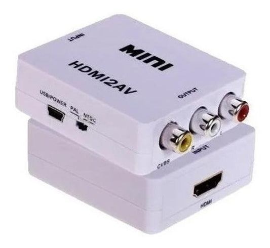 Adaptador Mini Conversor De Hdmi Para Video Composto 3Rca Av